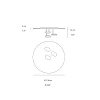 Artemide Droplet Dimmable LED Ceiling Lamp in Aluminum