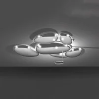 Artemide Skydro Dimmable LED Ceiling Lamp in Aluminum