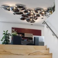 Artemide Skydro Dimmable LED Ceiling Lamp in Aluminum