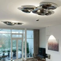Artemide Skydro Dimmable LED Ceiling Lamp in Aluminum