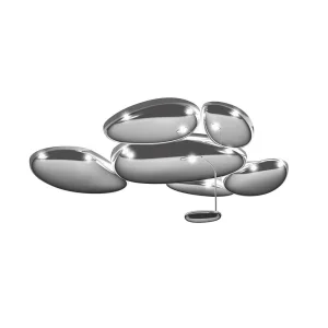 Artemide Skydro Dimmable LED Ceiling Lamp in Aluminum