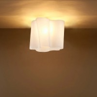 Artemide Logico Mini Elegant Dimmable Ceiling Lamp in Blown Glass