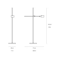 Oluce G.O. Minimalist Adjustable Historical LED Floor Lamp