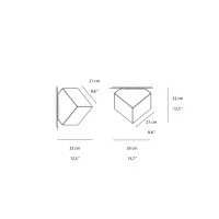 Artemide Edge Cubic Ceiling or Wall Lamp Dimmable IP65