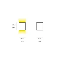 Cattaneo Cubick 2x 13W Lampada LED da Parete a Biemissione
