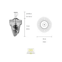 Slamp ARIA 50 S Lampada Radiale LED da Sospensione By Zaha Hadid