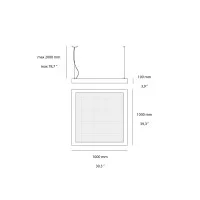 Artemide Altrove LED Square Suspension Lamp with App for Indoors