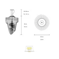 Slamp ARIA 60 M Radial LED Suspension Lamp By Zaha Hadid