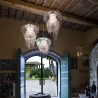 Slamp ARIA 70 L Lampada Radiale LED da Sospensione By Zaha Hadid