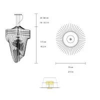 Slamp ARIA 70 L Lampada Radiale LED da Sospensione By Zaha Hadid