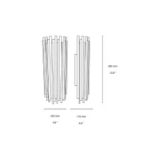 Ideal Lux Pan Elegant Wall Lamp with Golden Metallic Tubes