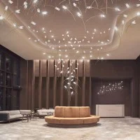 Slamp Tulip 14 Free Standing LED Floral Suspension Lamp for Indoor