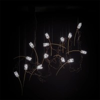 Slamp Tulip 14 Free Standing LED Floral Suspension Lamp for Indoor