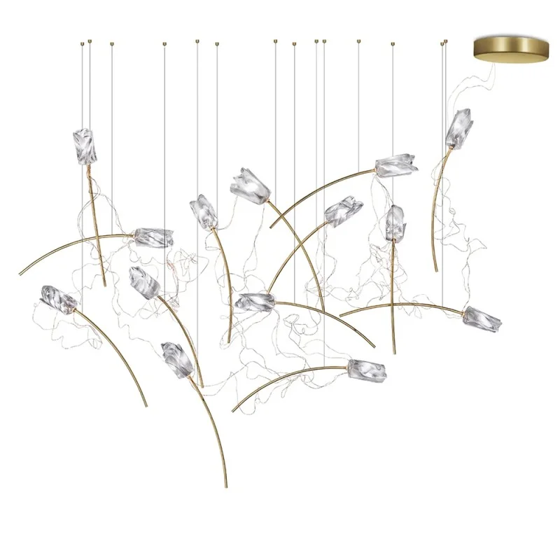 Slamp Tulip 14 Free Standing LED Floral Suspension Lamp for Indoor