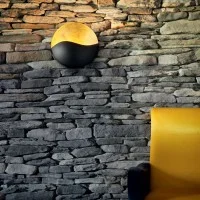 Ideal Lux Sunrise Circular Wall Lamp with Golden Finish