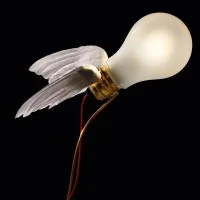 Ingo Maurer Lucellino Iconic Table Lamp with Goose Feather Wings