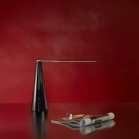 Martinelli Luce Elica Adjustable LED Table Lamp in Aluminum