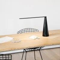 Martinelli Luce Elica Adjustable LED Table Lamp in Aluminum
