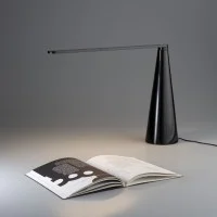 Martinelli Luce Elica Adjustable LED Table Lamp in Aluminum