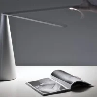 Martinelli Luce Elica Adjustable LED Table Lamp in Aluminum