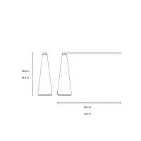 Martinelli Luce Elica Adjustable LED Table Lamp in Aluminum