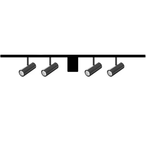 Flos ZERO TRACK Easy Packs Find Me 1 Black 4 Spotlights + 2 Track 2 mt