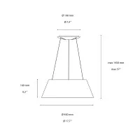 Ideal Lux Cloe Lampada LED da Sospensione Elegante Circolare