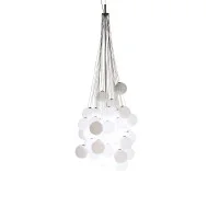 Luceplan Stochastic 48 Sfere Lampada Modulare da Sospensione Bianco