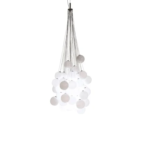 Luceplan Stochastic 48 Sfere Lampada Modulare da Sospensione Bianco