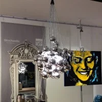 Luceplan Stochastic 48 Spheres Modular Suspension Lamp White