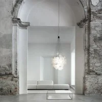 Luceplan Stochastic 48 Spheres Modular Suspension Lamp White