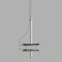 Luceplan Stochastic 72 Spheres Modular Suspension Lamp White
