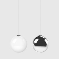 Luceplan Stochastic 72 Spheres Modular Suspension Lamp White