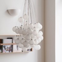 Luceplan Stochastic 72 Spheres Modular Suspension Lamp White