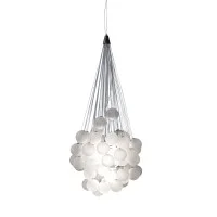 Luceplan Stochastic 72 Spheres Modular Suspension Lamp White