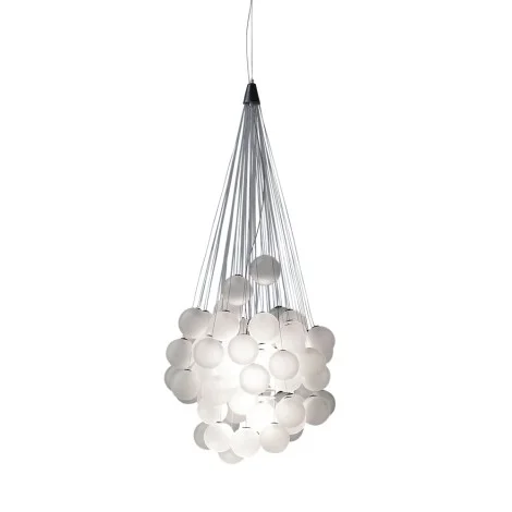 Luceplan Stochastic 72 Spheres Modular Suspension Lamp White
