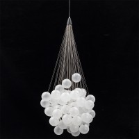 Luceplan Stochastic 72 Spheres Modular Suspension Lamp White