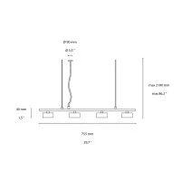 Ideal Lux Minor LED Linear and Modern Suspension Lamp