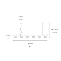 Ideal Lux Minor LED Linear and Modern Suspension Lamp