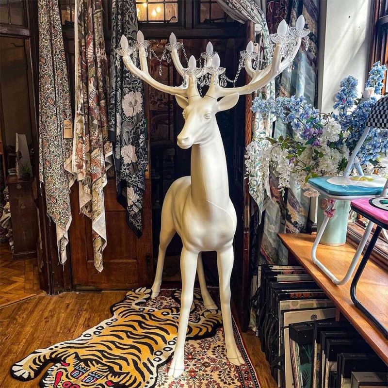 Marco Paul - Candela di cera natalizia con spegnitore, decorazione natalizia con cervo e cervo, ideale per Natale, casa d'inverno e atmosfera di fiamma