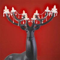 Qeeboo Sherwood Cervo Decorativo con Lampadario per Esterno