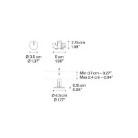 Lodes Single Round Canopies for Suspension Lamps