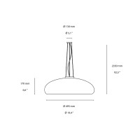 Ideal Lux Aria Elegant Suspension Lamp with Adjustable Cables