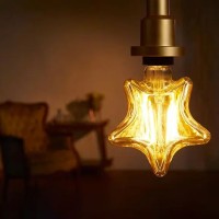 Lampadina Vintage Stella Ambra 6W E27 Filamento Decorativo