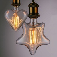 Lampadina Vintage Stella Ambra 6W E27 Filamento Decorativo