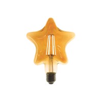 Lampadina Vintage Stella Ambra 6W E27 Filamento Decorativo