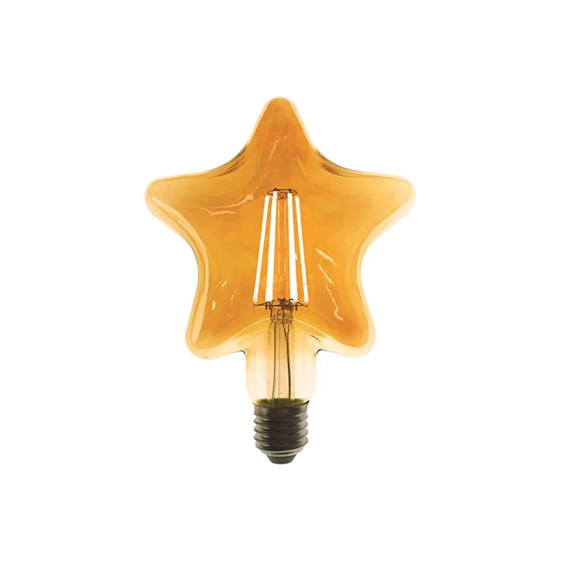Vintage Lamp Bulb Amber Star 6W E27 Decorative Filament Vintage Lamp Bulb Amber Star 6W E27 Decorative Filament