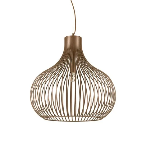 Ideal Lux Onion Suspension Lamp with Brown Metallic Effect