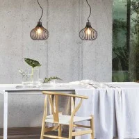 Ideal Lux Onion Suspension Lamp with Brown Metallic Effect