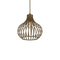 Ideal Lux Onion Suspension Lamp with Brown Metallic Effect